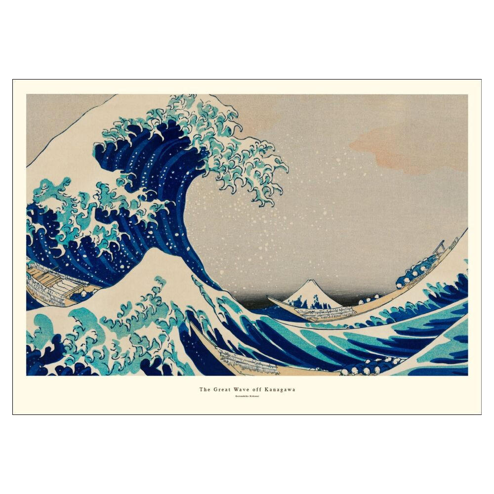 POSTER A.P. Atelier - The Great Wave off Kanagawa - Blau, Papier (70/100/0.1cm) - Poster&Frame