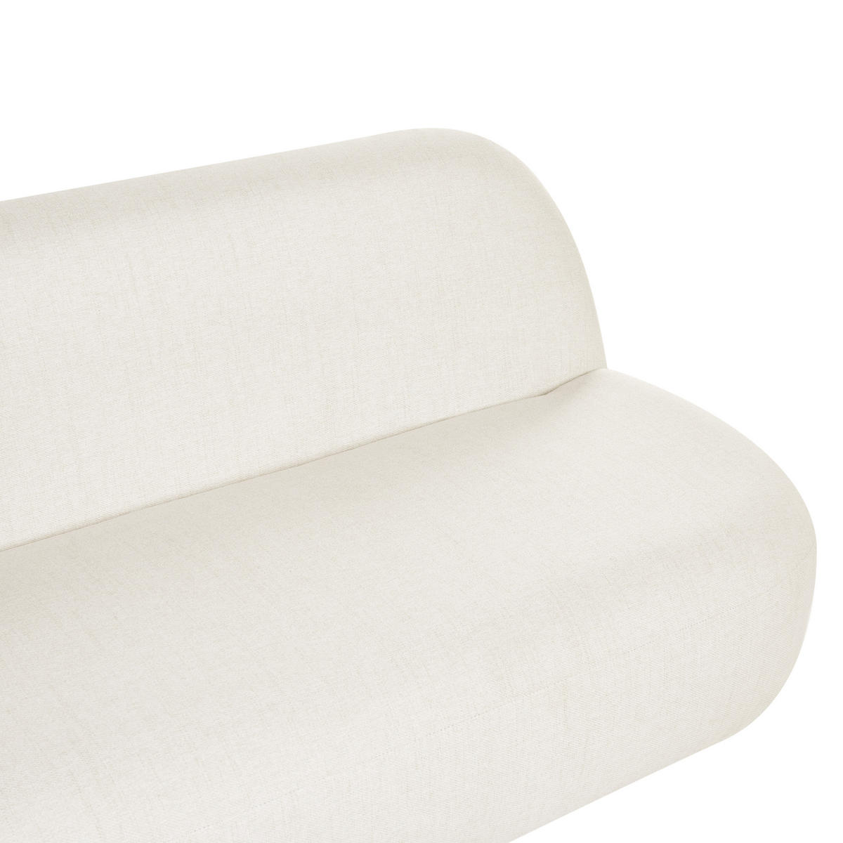 2-SITZER-SOFA Stoff Cremeweiß Lovberg - Creme, Textil (138/74/80cm) - Beliani