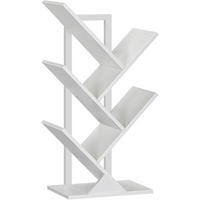 BÜCHERREGAL Baumform 4 Ebenen Weiß - Weiß, Holzwerkstoff (34/71/20cm)