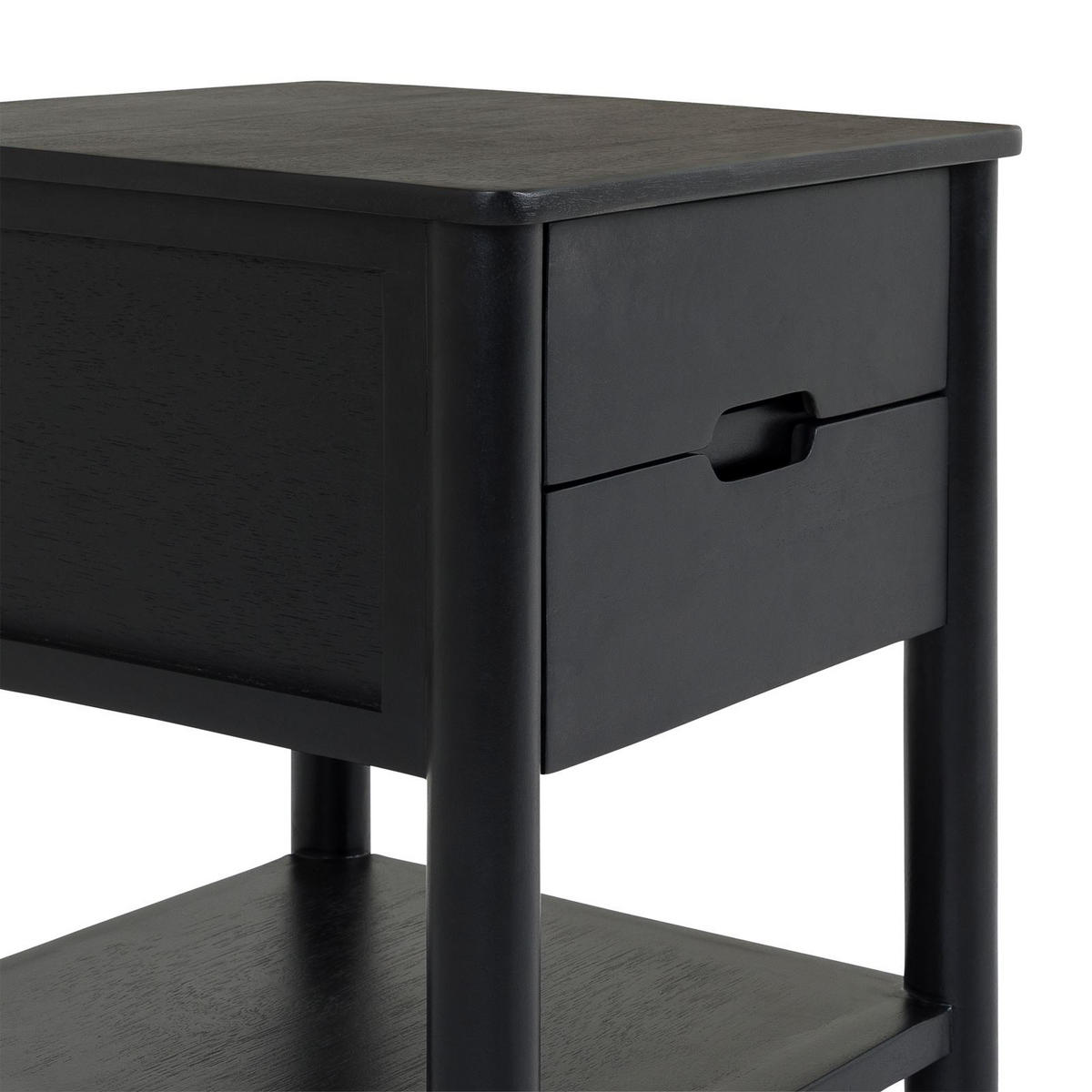 NACHTTISCH FADRI schwarz - Schwarz, Holz (50/55/50cm) - IDIMEX