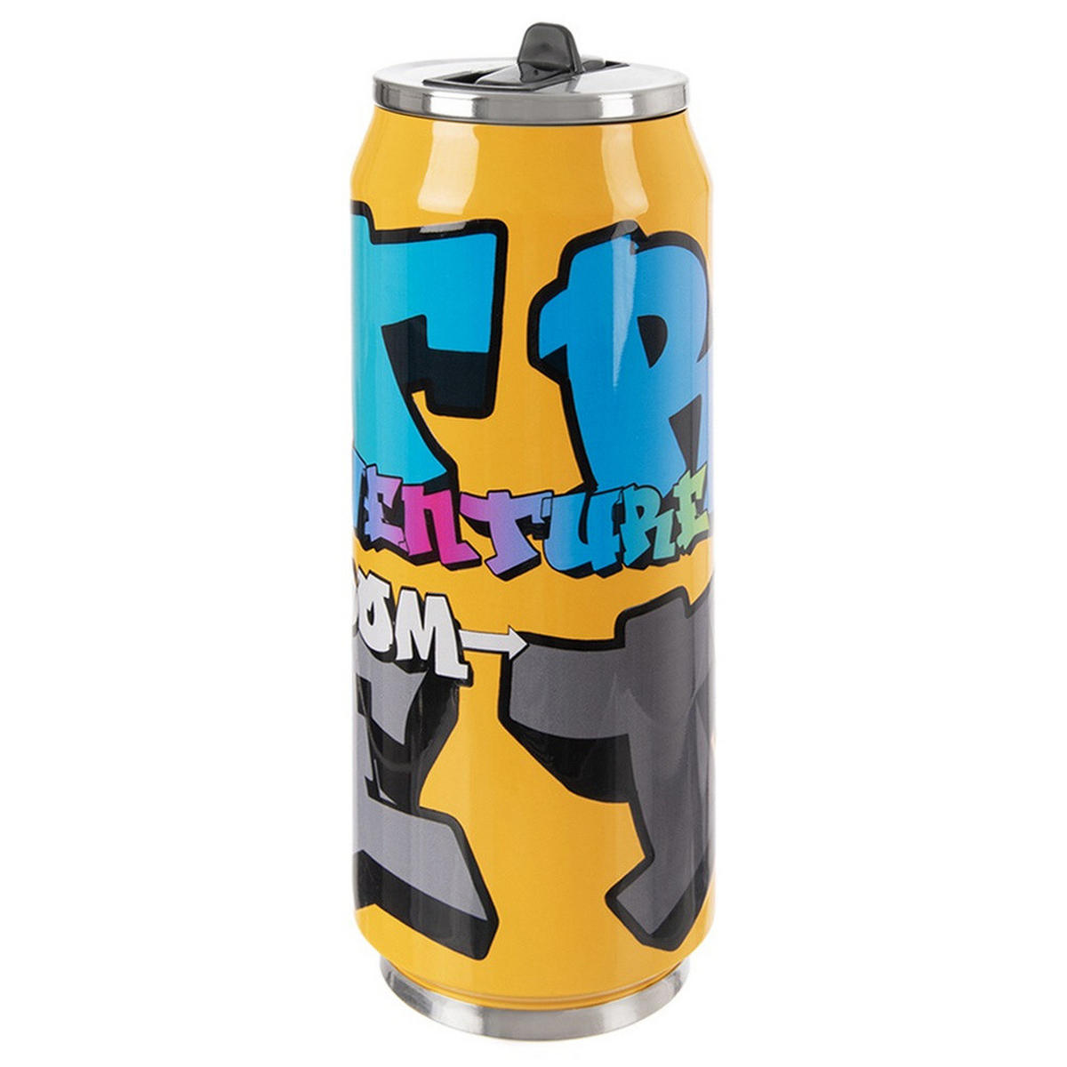 THERMOBECHER Dose Modern Design 500 ml Mehrfarbig - Multicolor, Metall (0.5L) - Orion 