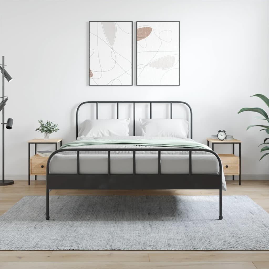 NACHTTISCH 2 Stk. mit 1 Schublade 34/36/50 cm aus Holzwerkstoff in Sonoma-Eiche Dekor - Sonoma Eiche, Holz (34/50/36cm) - vidaXL