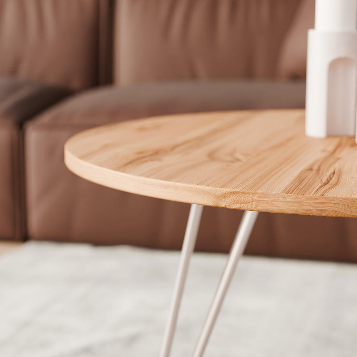 COUCHTISCH RIO mit Tischplatte in Eichenfarbe - Naturfarben, Holzwerkstoff (67/67/45cm) - Idohome