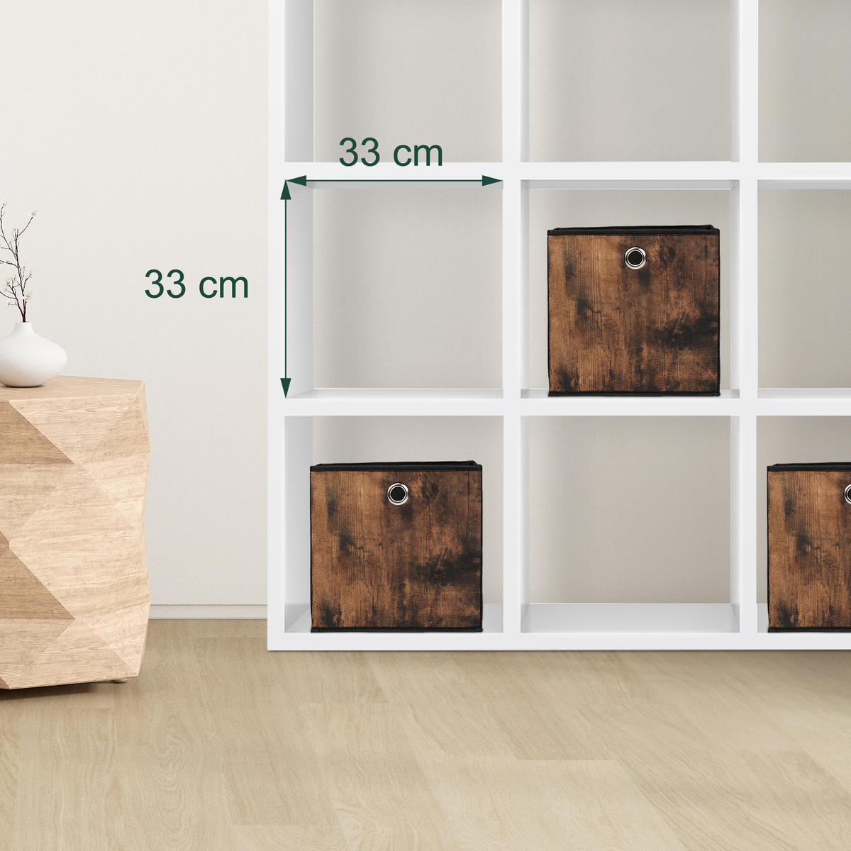 6XAUFBEWAHRUNGSBOX - Schwarz, Wellpappe/Kunststoff (26/26/26cm) - Relaxdays