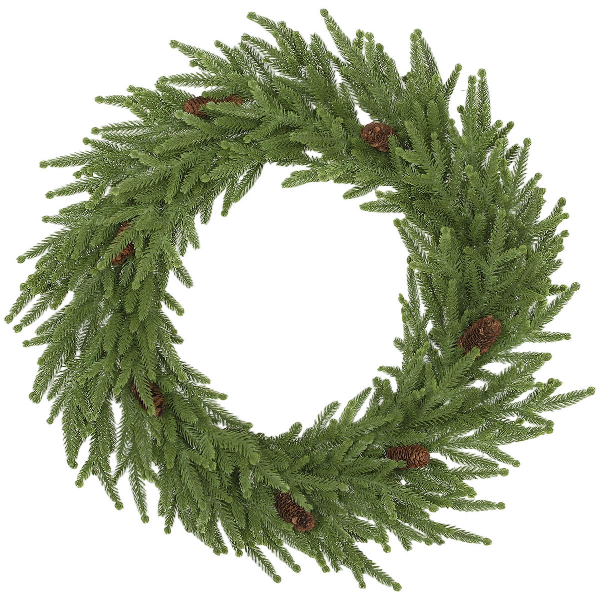 WEIHNACHTSKRANZ mit Zapfen, Türkranz Künstlicher Weihnachtskranz für Tür Grün - Grün, Kunststoff (60/15/60cm) - HOMCOM
