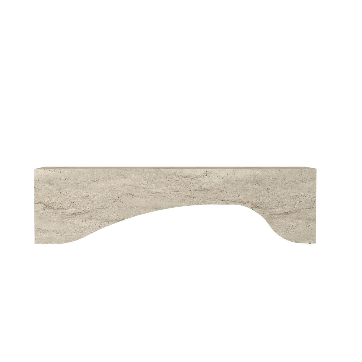 MOEBEL17 TV Lowboard 150 cm Travertin Optik – Modernes Lowboard TV Schrank – TV Board Wohnzimmer – Fernsehtisch Steinoptik – TV Möbel Sideboard Modern - Beige, Holzwerkstoff (158/45/9cm) - moebel17