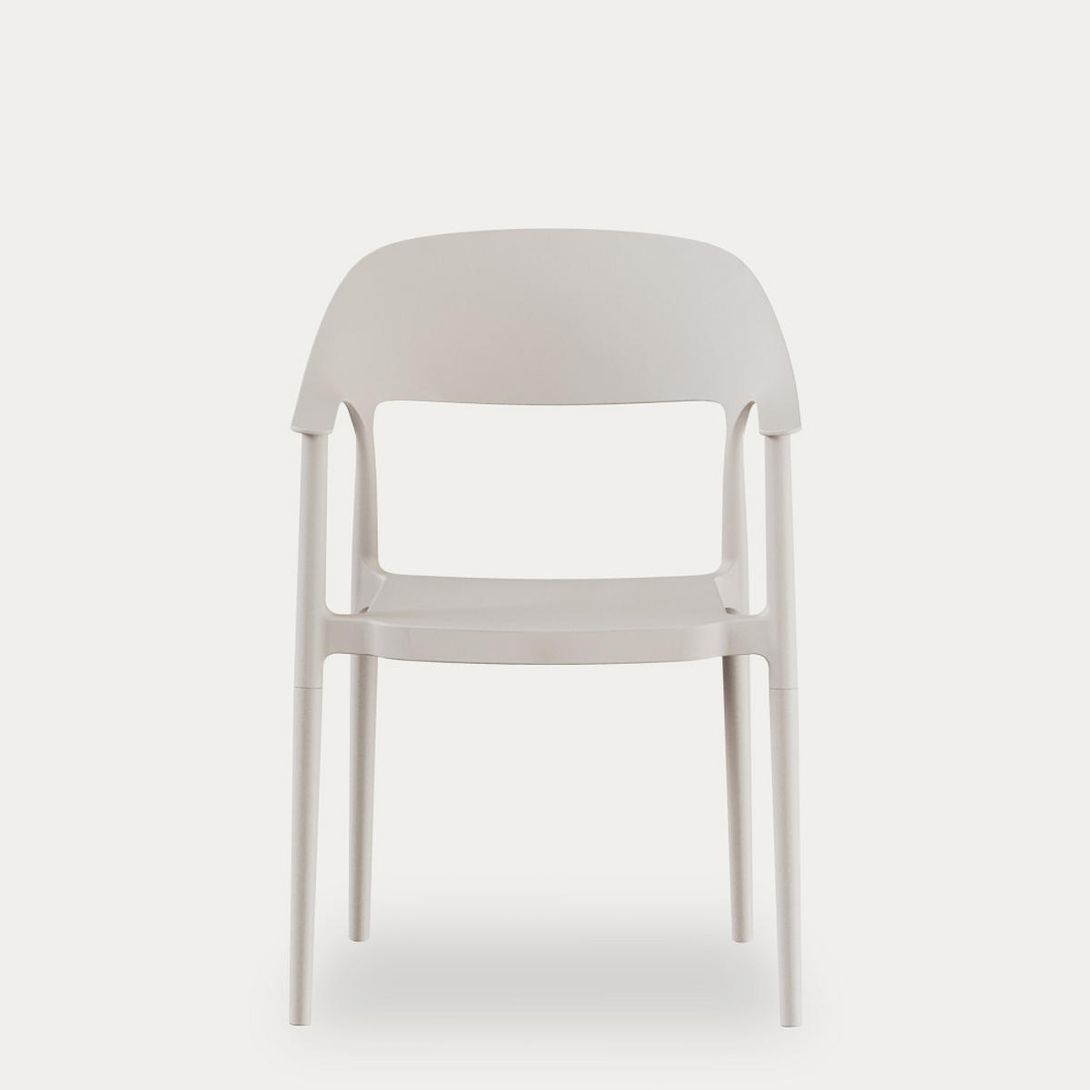 STUHL Brunel Beige 57.5 cm x 83 cm - Beige, Kunststoff (57/83/53cm) - Kenay Home