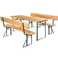 BIERZELTGARNITUR Franz Ii,robustes Tannenholz mit Schutzlackierung,braun - Braun, Naturmaterialien/Holz - tectake