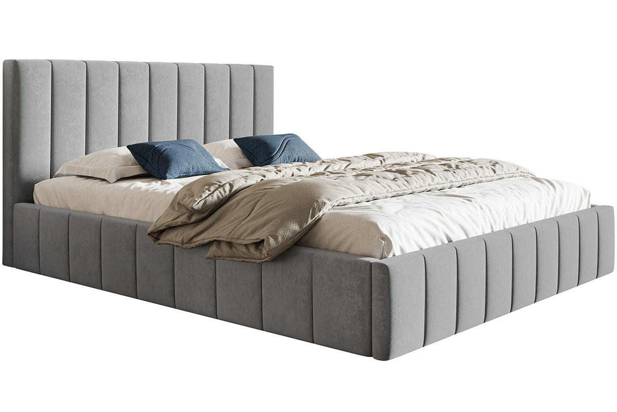 BETT Grau OLDO 10 Mit Bettkasten 120x200 cm - Grau, Textil (120/200cm) - Sepro Meble