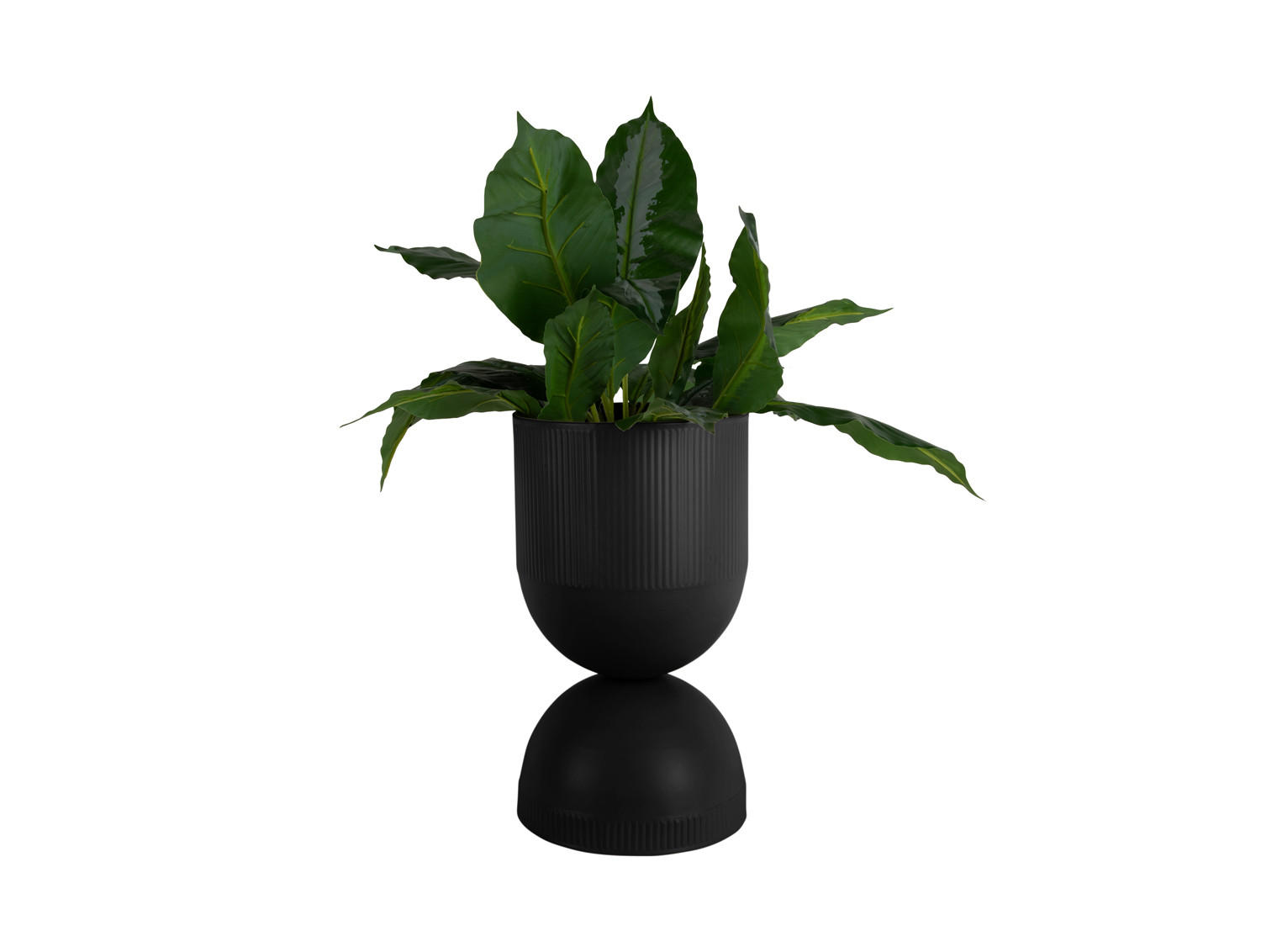 BLUMENTOPF Tonar Schwarz 25.5/25.5/45 cm - Schwarz, Metall (45cm) - Present Time
