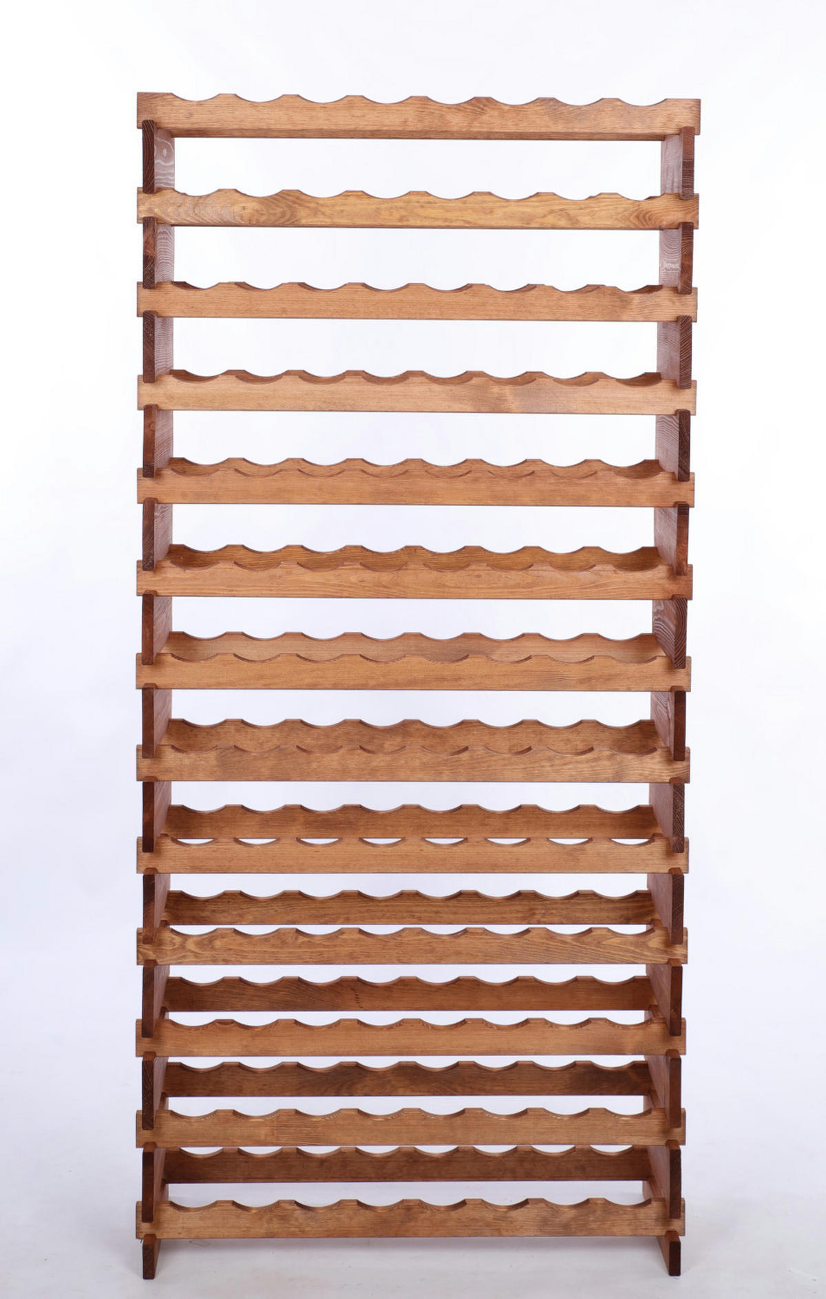 WEINREGAL VINOTECA FLEX PRO HxBxT 177x84x28cm 104 Flaschen auf 13 Ebenen Braun geölt - Braun, Holz (84/177/28cm) - PROREGAL