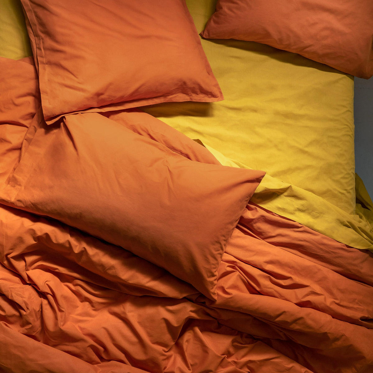 BETTBEZUG Basic Terrakotta 240x220 cm (Übergrösse) - Terracotta, Textil (240/220cm) - Happy Friday