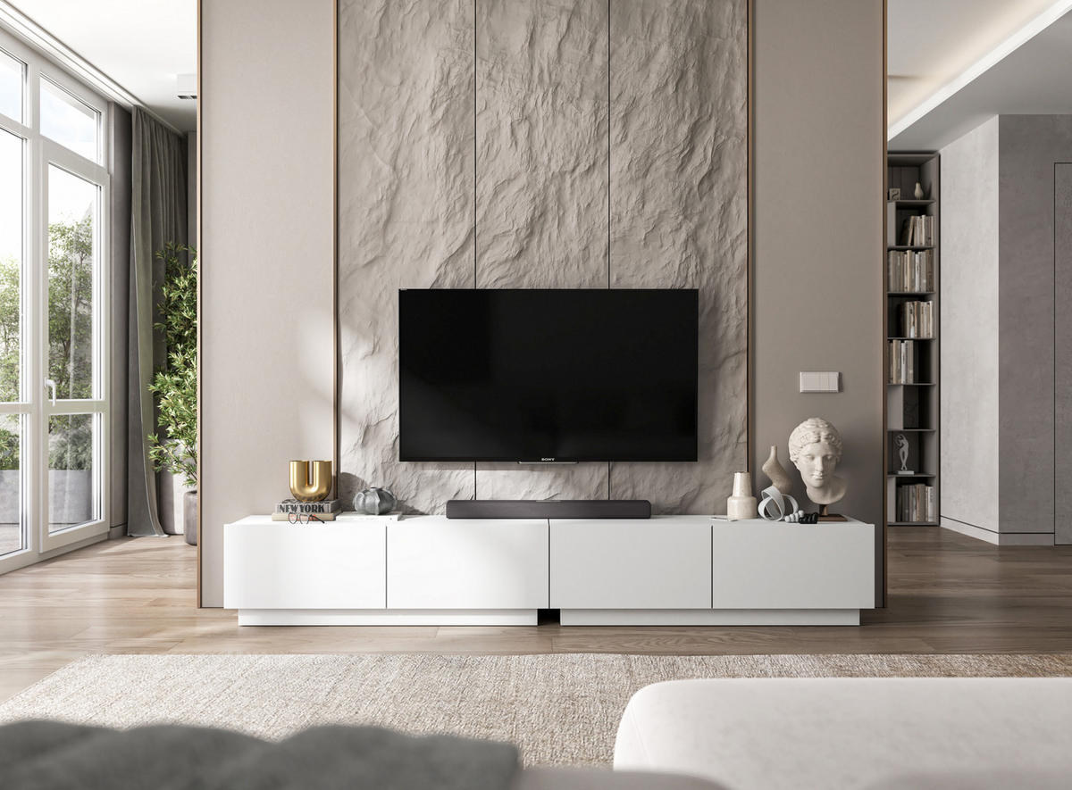 TV-SCHRANK Enjoy Weiß matt Loft 120 cm - Weiß, Holzwerkstoff (120/37/35cm) - Meble Lindner