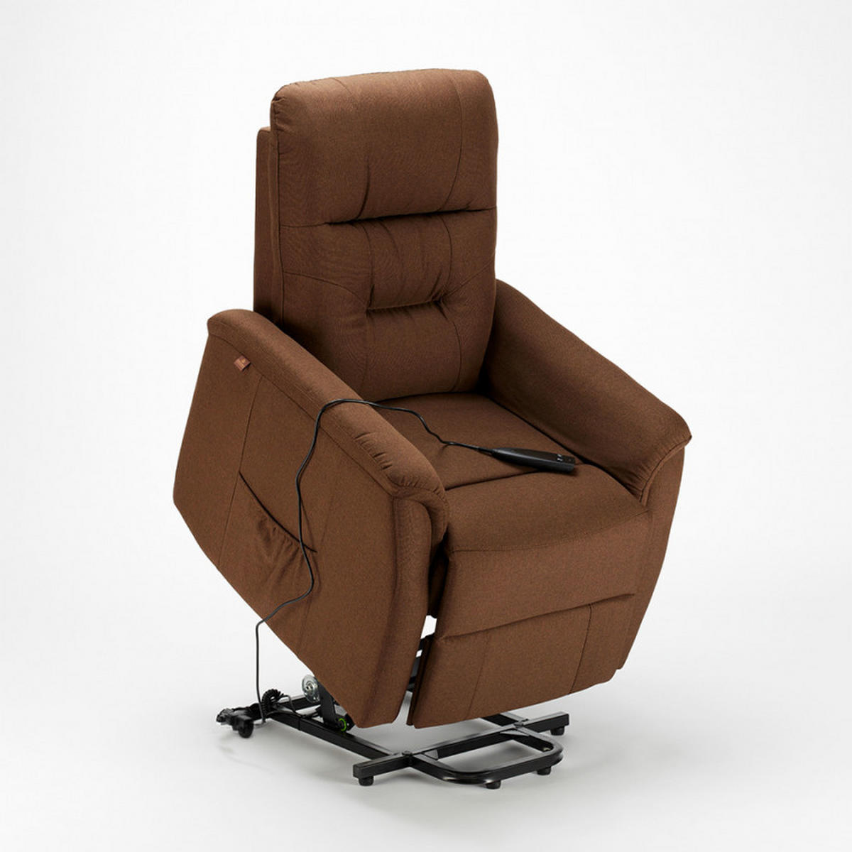 RELAXSESSEL elektrisch mit Aufstehhilfe Marie - Braun - Braun, Textil (45/115/77cm) - Pasmara