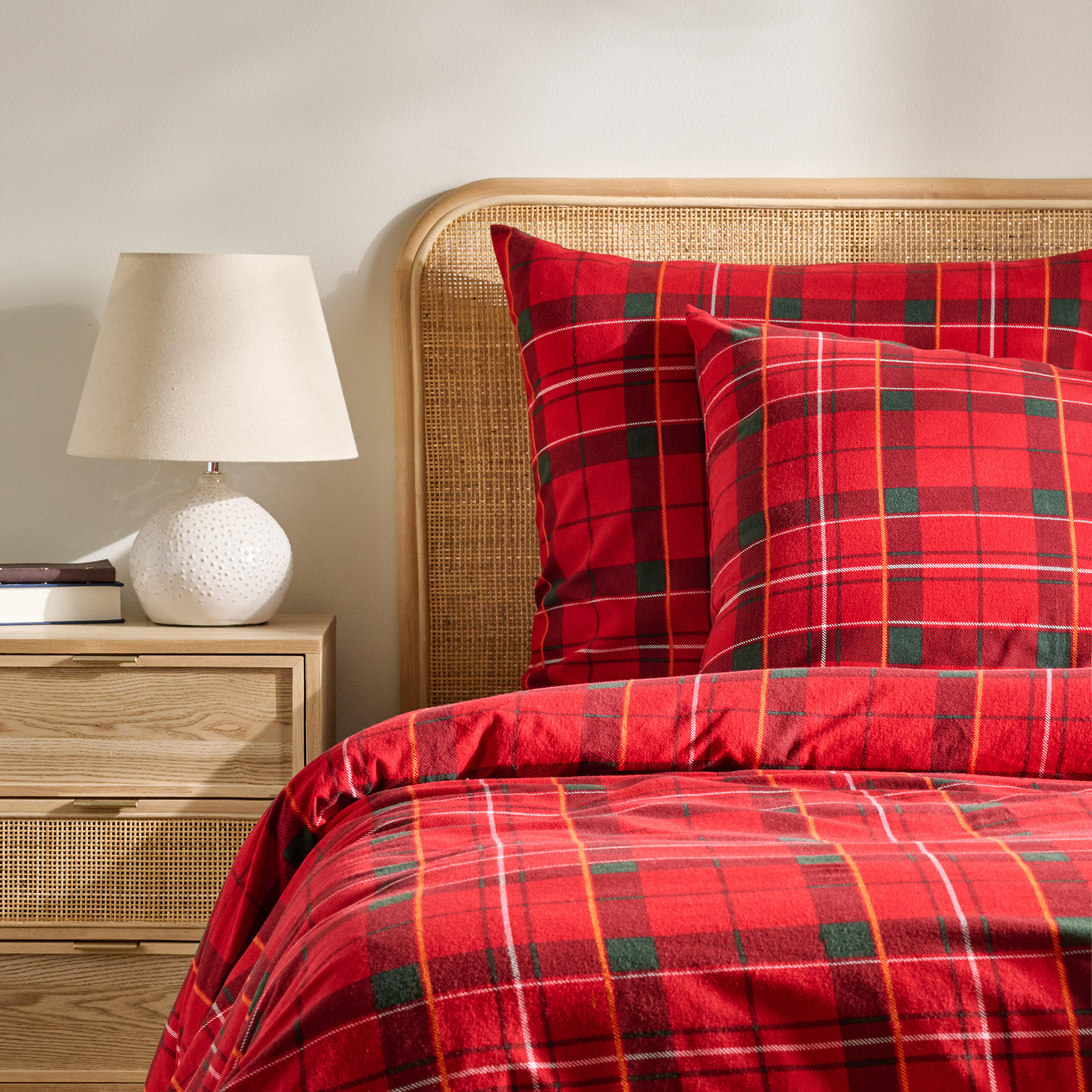 BETTWÄSCHE Flanell COSCARO, 160x200 cm, Rot, Winter Weihnachten Bettbezug, Weihnachtsdeko, Christmas, Weihnachtsmotiv - Rot, Textil (160/200cm) - home&you