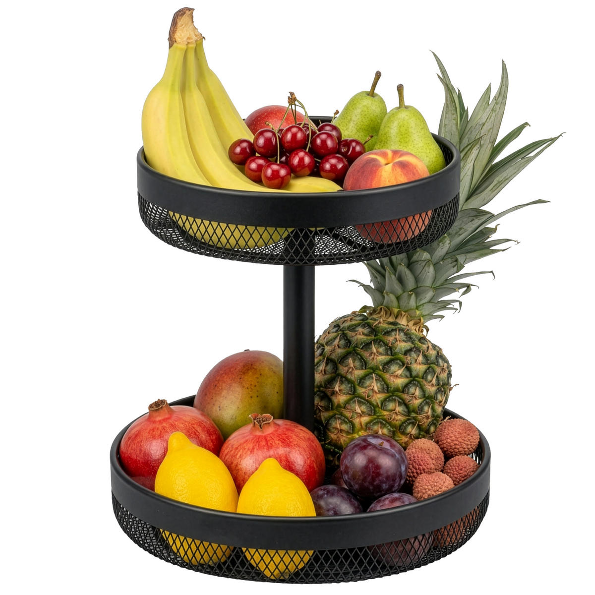 OBSTKORB, schwarz, Metall - Schwarz, Metall (31.5cm) - eluno