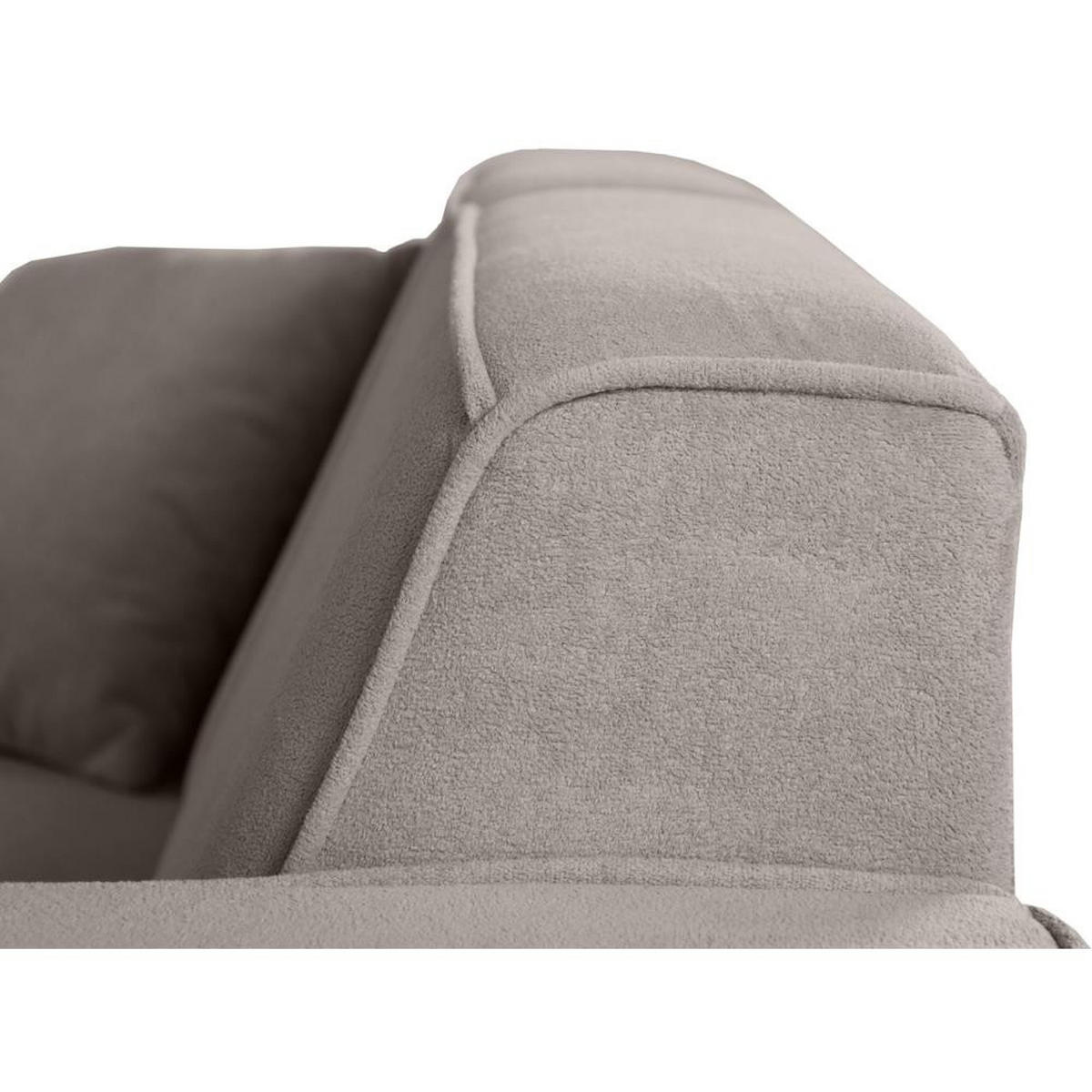 3-SITZER SOFA Pedro ohne Schlaffunktion cappuccino - Schwarz/Cappuccino, Textil (215/75/88cm) - Beautysofa