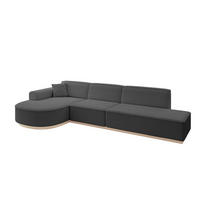 ECKSOFA Ottomane Links ARRIO-L2 - 328x171x83 cm Grau - Grau, Holzwerkstoff/Textil (328/171cm) - ALTDECOR