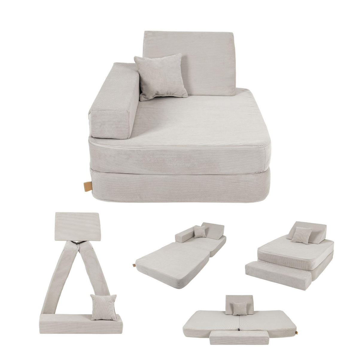 KINDERSESSEL, Angelove, Cordsamt, Grau - Grau, Textil (80/24/80cm)