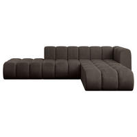 ECKSOFA modulares Sofa Zuvon-L1 - 296x177x70 cm Braun - Braun, Holzwerkstoff/Textil (296/177cm) - ALTDECOR