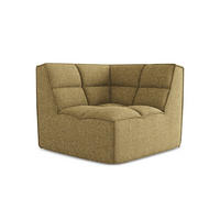 SOFAELEMENT Strukturstoff Stoff Gelb - Currygelb/Gelb, Kunststoff/Textil (98/75/98cm) - Makamii