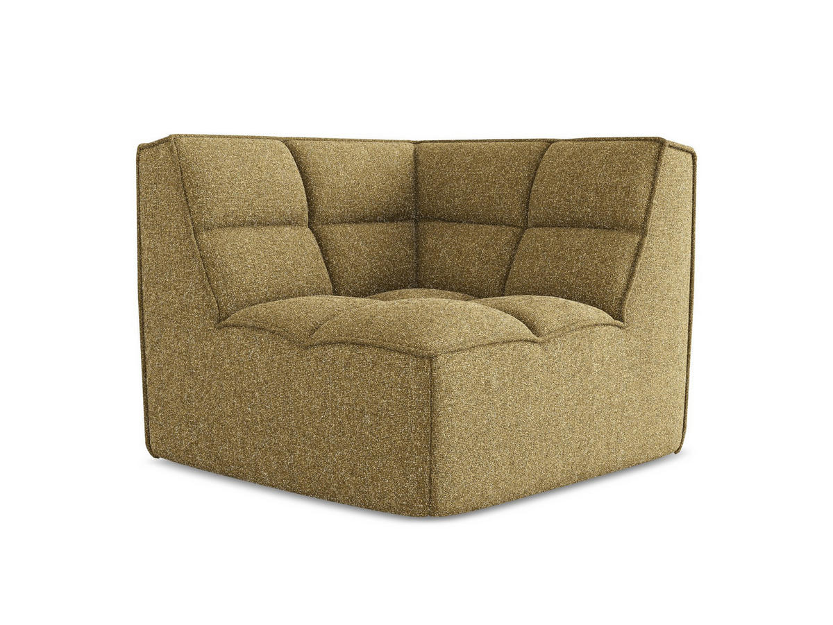 SOFAELEMENT Strukturstoff Stoff Gelb - Currygelb/Gelb, Kunststoff/Textil (98/75/98cm) - Makamii