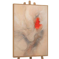 GEMÄLDE Echo der Flammen Schattenfugenrahmen Eichefarben 140x100 cm - Eichefarben, Holz (140/100cm) - YS-art gallery