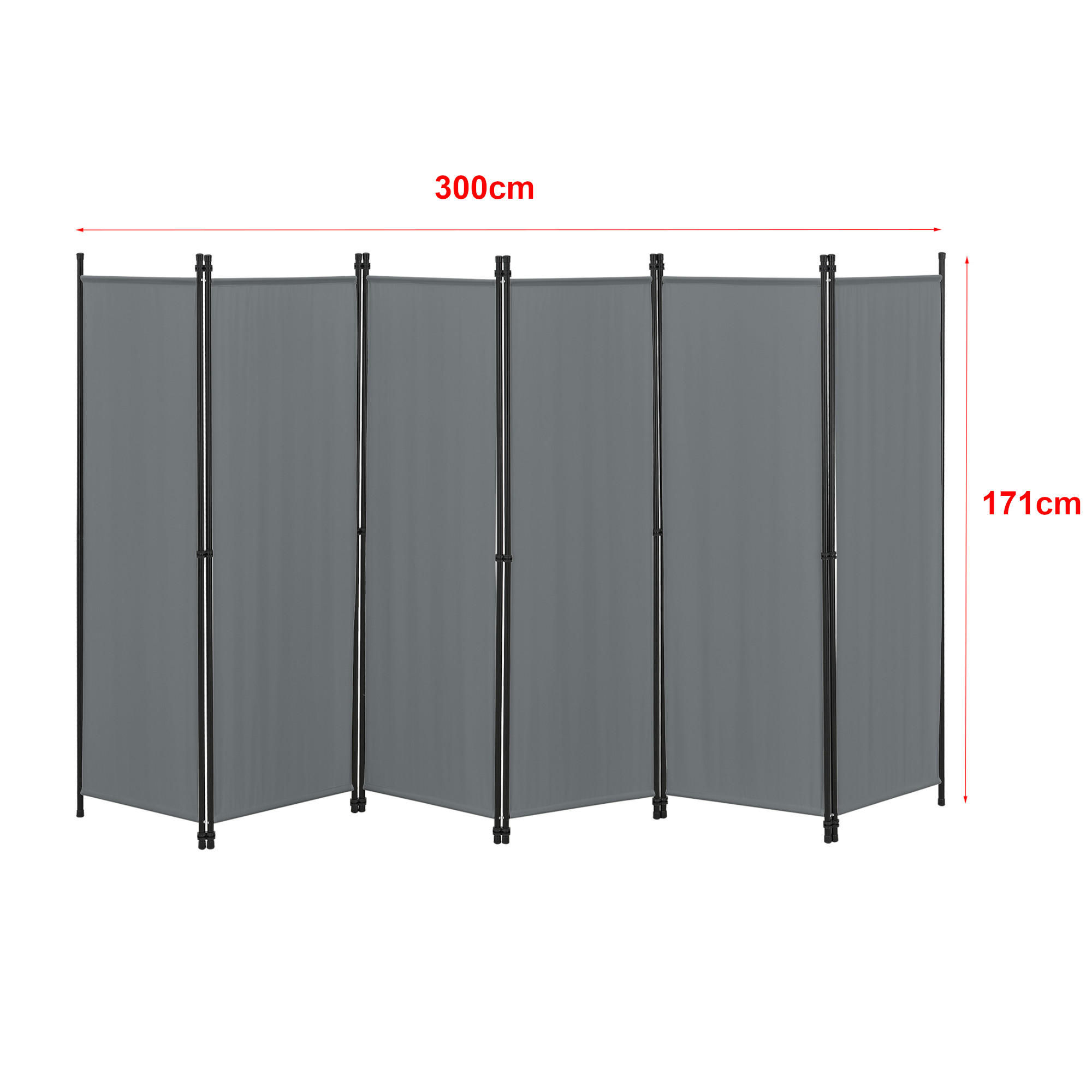 SICHTSCHUTZ Huesca - Dunkelgrau, Textil/Metall (300/2cm) - [en.casa]
