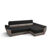 ECKSOFA L REBI L3 Rainbow 15/83 Rechts mit Schlaffunktion - Beige/Schwarz, Textil (251/140cm)