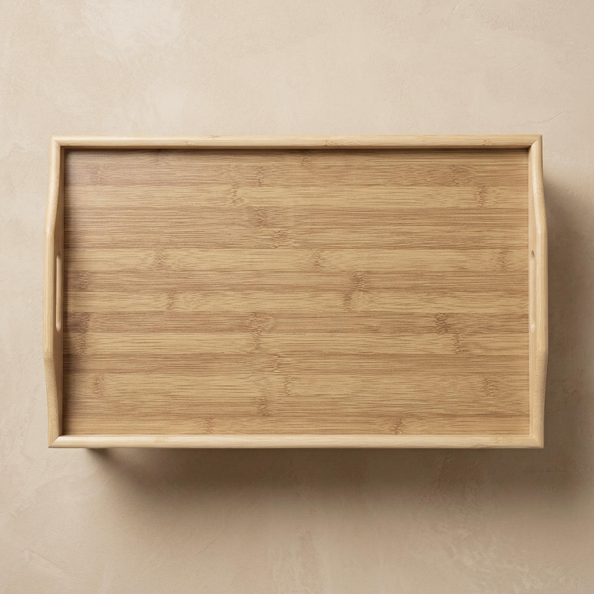 FRÜHSTÜCKSTABLETT Lento Bambus 54/30/24 cm - Beige, Naturmaterialien (30/24/54.5cm) - AROMELIO