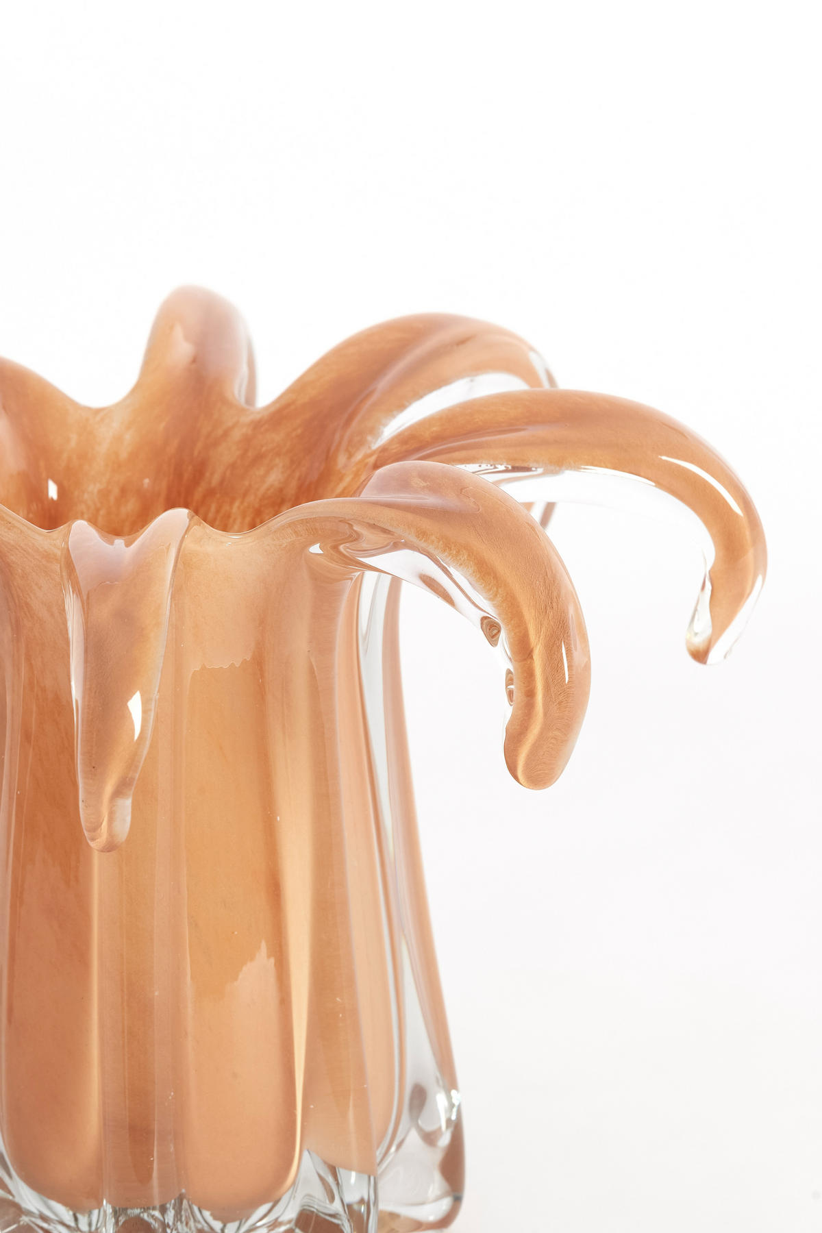 VAZE Avenia Braun 24/24/19 cm - Braun, Glas (19cm) - Light & Living