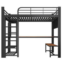 HOCHBETT Metall 140/200 cm Schwarz - Schwarz, Metall - Raumix