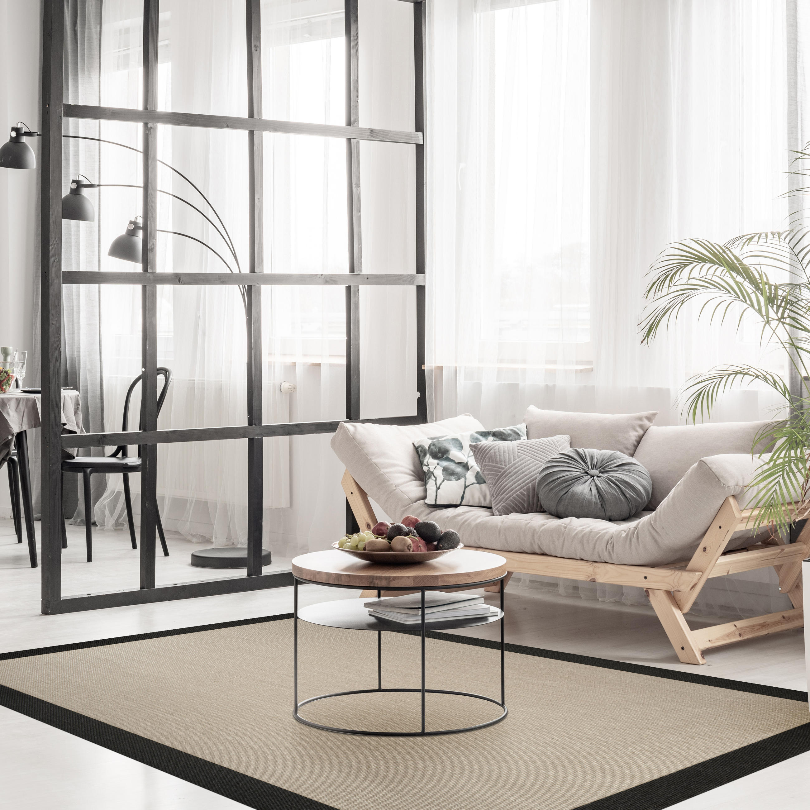 TEPPICH Premium en Vinyle Schwarz Beige 80x150 cm - Beige, Kunststoff (80/150cm) - STORESDECO