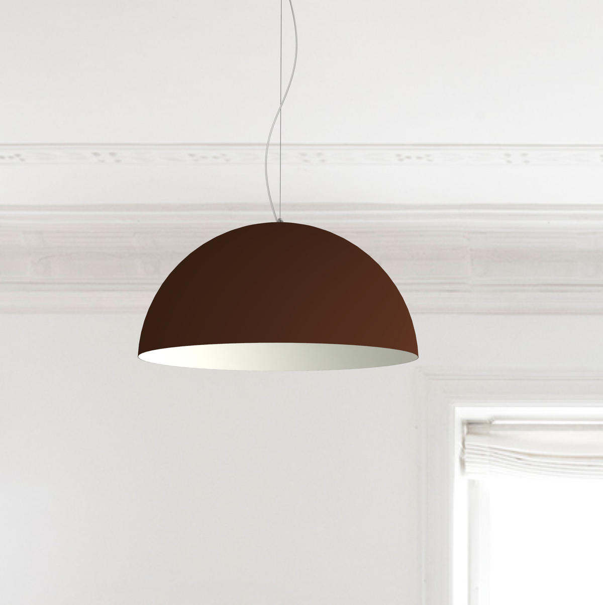 HÄNGELEUCHTE - Dunkelbraun, Metall (60/60/30cm) - Lumicom