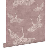 TAPETE Kraniche 50 x 900 cm - Pink, Papier (50/900cm) - ESTAhome