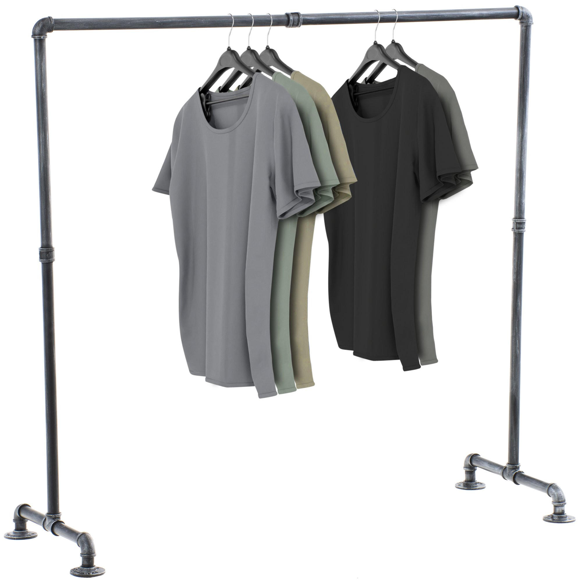 KLEIDERSTÄNDER 120 cm-silber-Metall - Silberfarben, Metall (120/150/55cm) - CLP