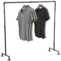KLEIDERSTÄNDER 120 cm-silber-Metall - Silberfarben, Metall (120/150/55cm) - CLP