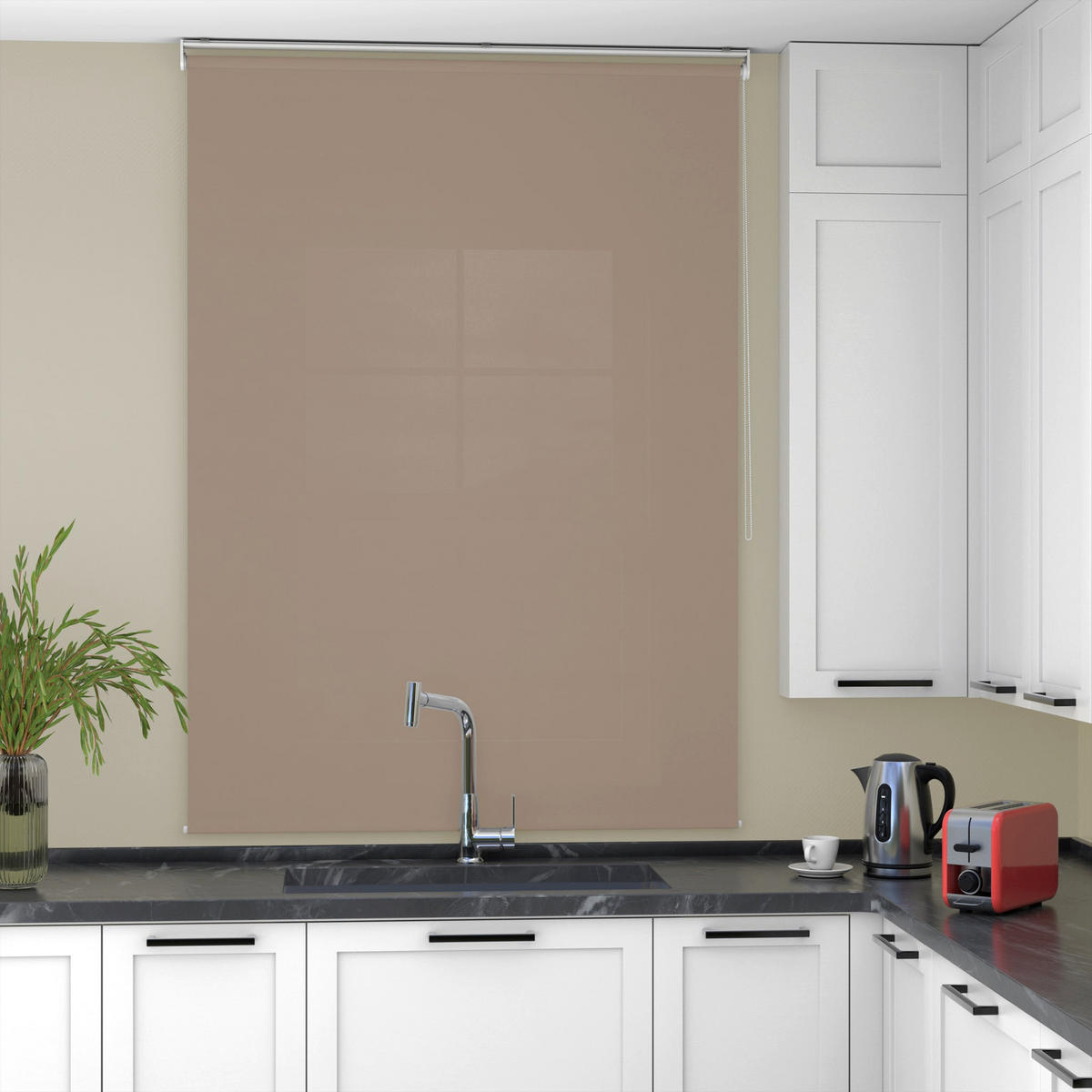 ROLLO blickdicht - Hellbraun, Textil (45/150cm) - Deco-Raum