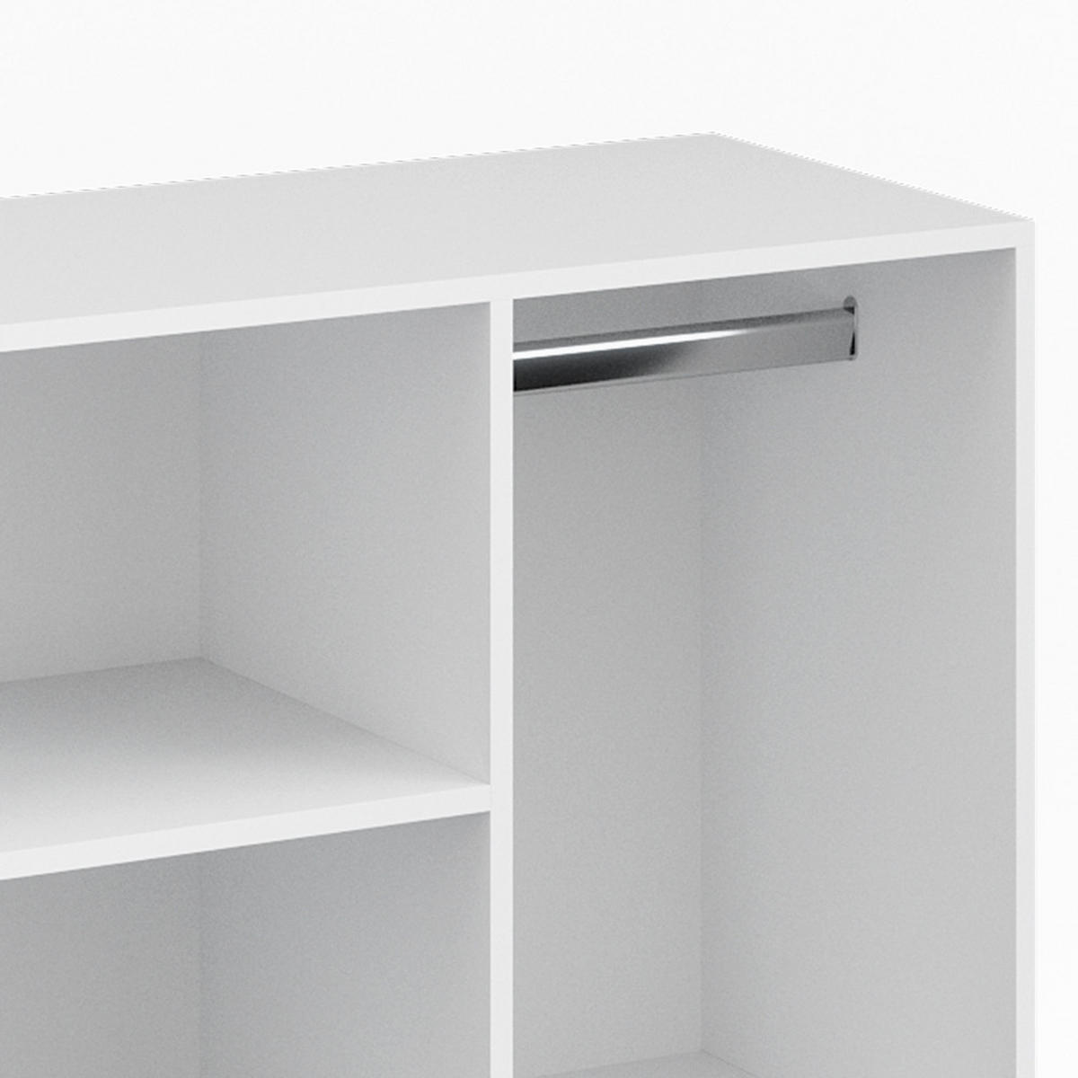ANSTELLSCHRANK Isabelle Weiß 80.1 x 65 cm - Weiß, Holzwerkstoff (80.1/65/40cm) - Vicco