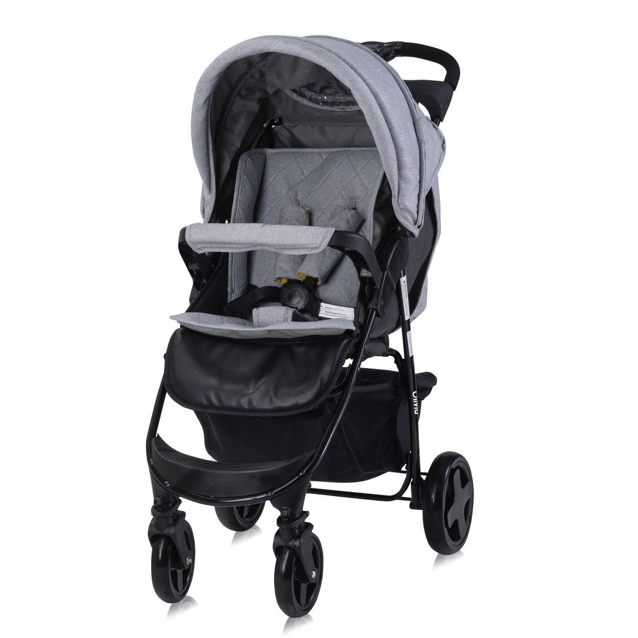 BUGGY Olivia grau Zubehörbox, Fußabdeckung, verstellbar, Korb - Grau, Metall (80/49/100cm) - Lorelli