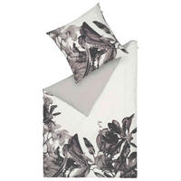 SATIN BETTWÄSCHE AMALIA - Grau, Textil (155/220cm) - Schöner Wohnen