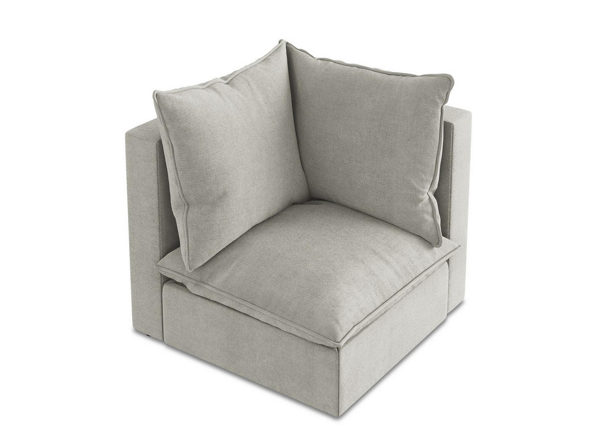 SOFAELEMENT Strukturstoff Grau - Hellgrau/Schwarz, Holzwerkstoff/Kunststoff (90/77/90cm) - Makamii