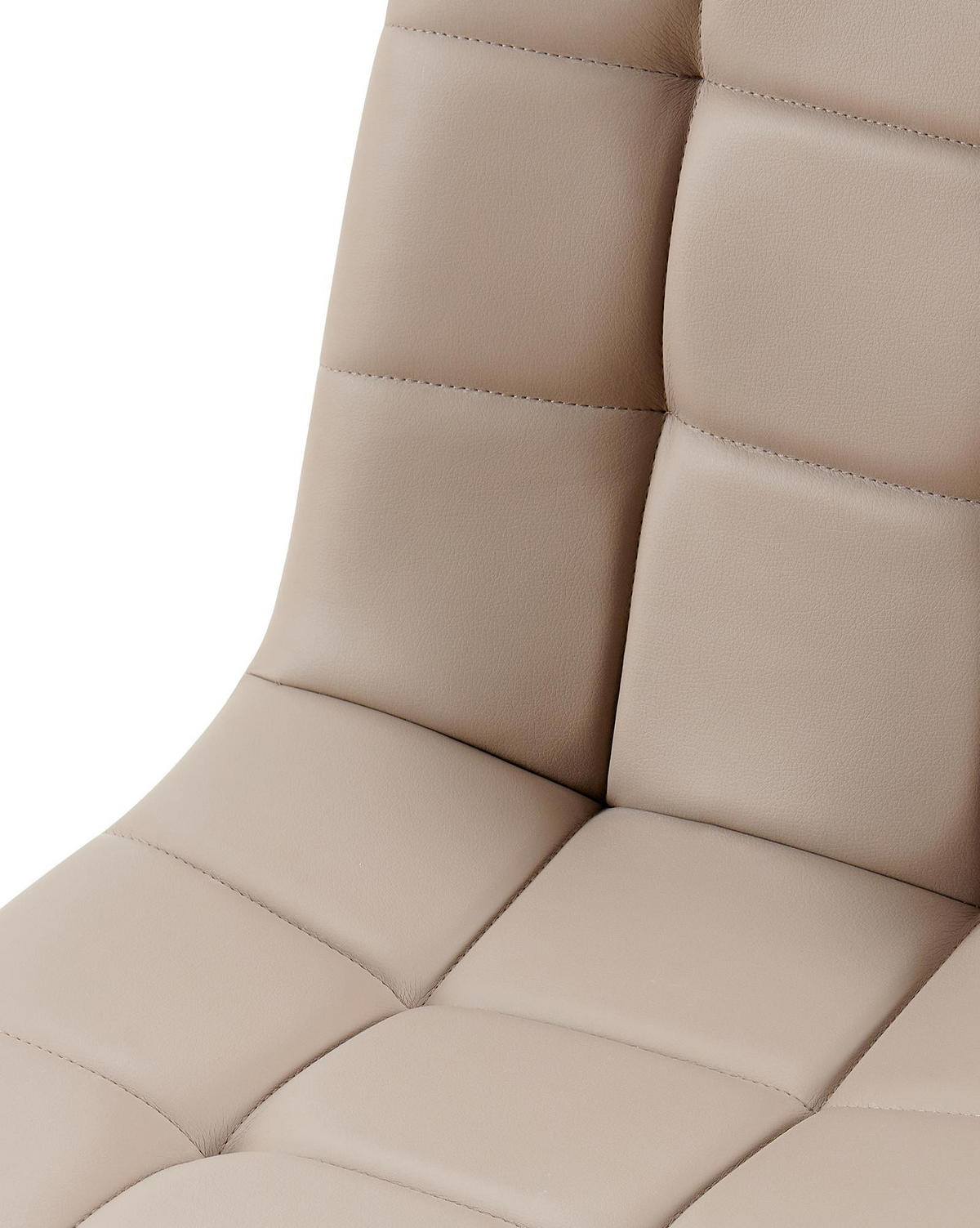 STUHL Lederlook Taupe - Taupe/Schwarz, Textil/Metall (45/84/55cm) - CLP