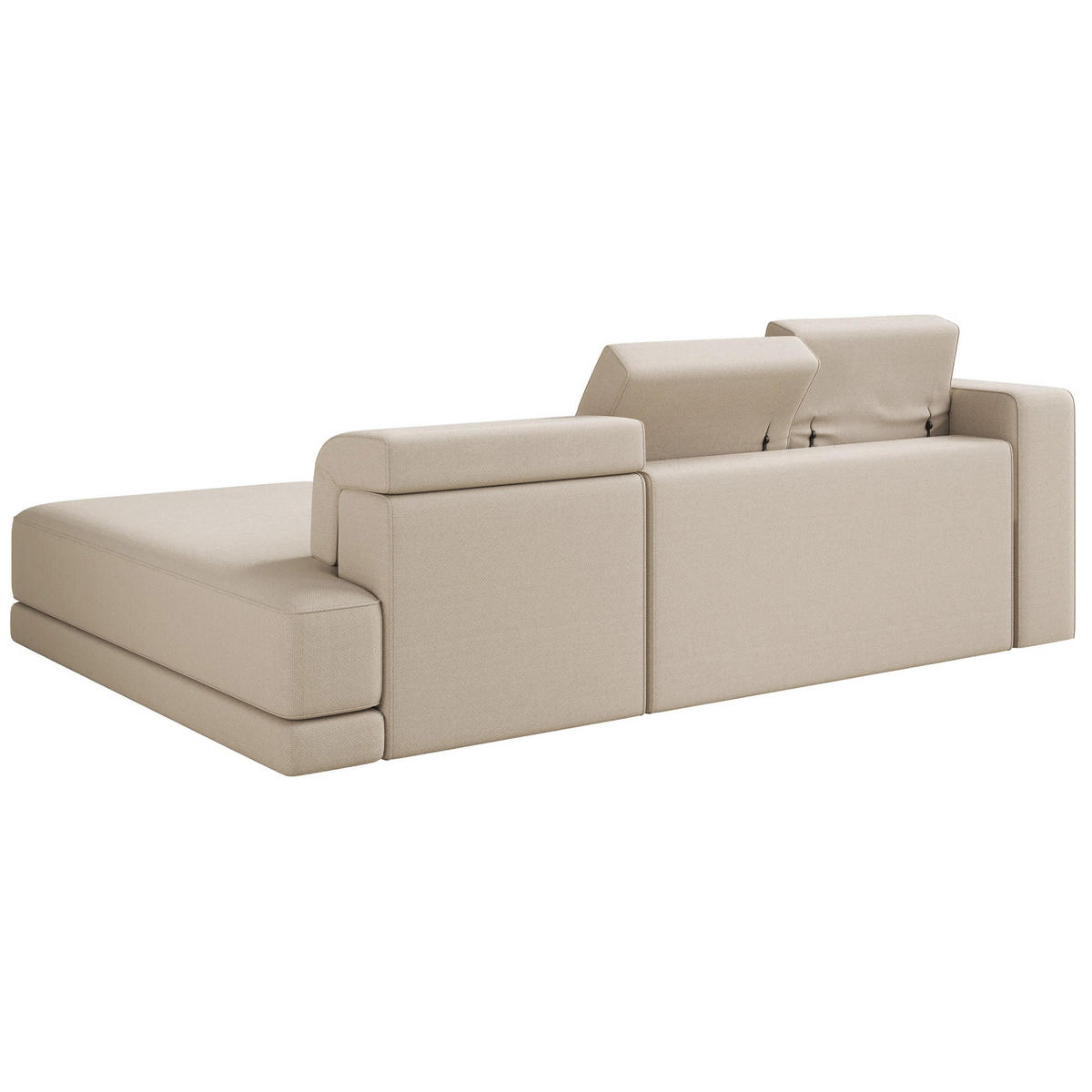 ECKSOFA Novals L-Form, 4-Sitzer, rechts 278 cm - Beige/Schwarz, Holz/Kunststoff (168/278cm) - Selsey