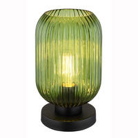 TISCHLEUCHTE NORMY Metall Schwarz Grün - Grün, Glas (14/14/24cm) - Globo Lighting