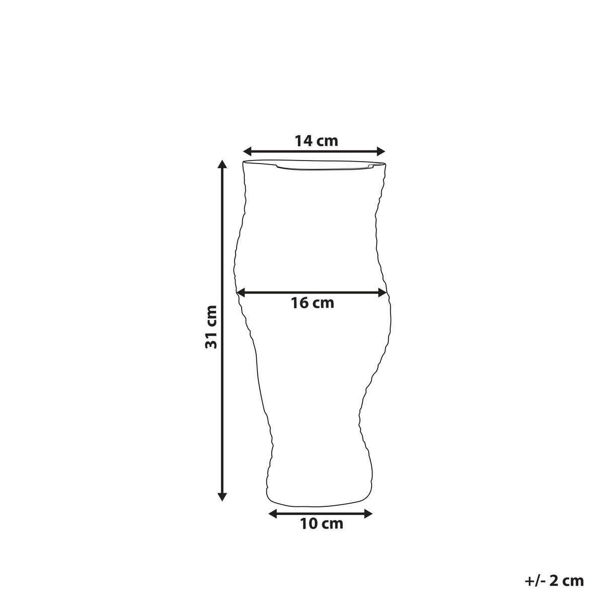 BLUMENVASE Glas grau Dytiko - Grau, Glas (31cm) - Beliani