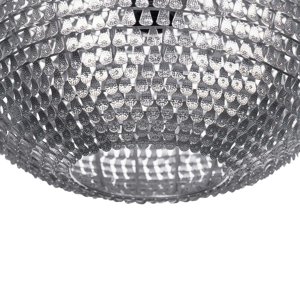 HÄNGELEUCHTE Reine 32/32/146 cm - Silberfarben, Metall (32/32/146cm) - Beliani