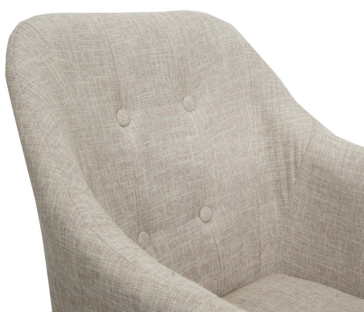 DREHSTUHL HxBxT 95x57x62cm Sitzhöhe 43cm mit Armlehne Stoff/Textil Creme - Creme, Textil (57/95/62cm) - PROREGAL