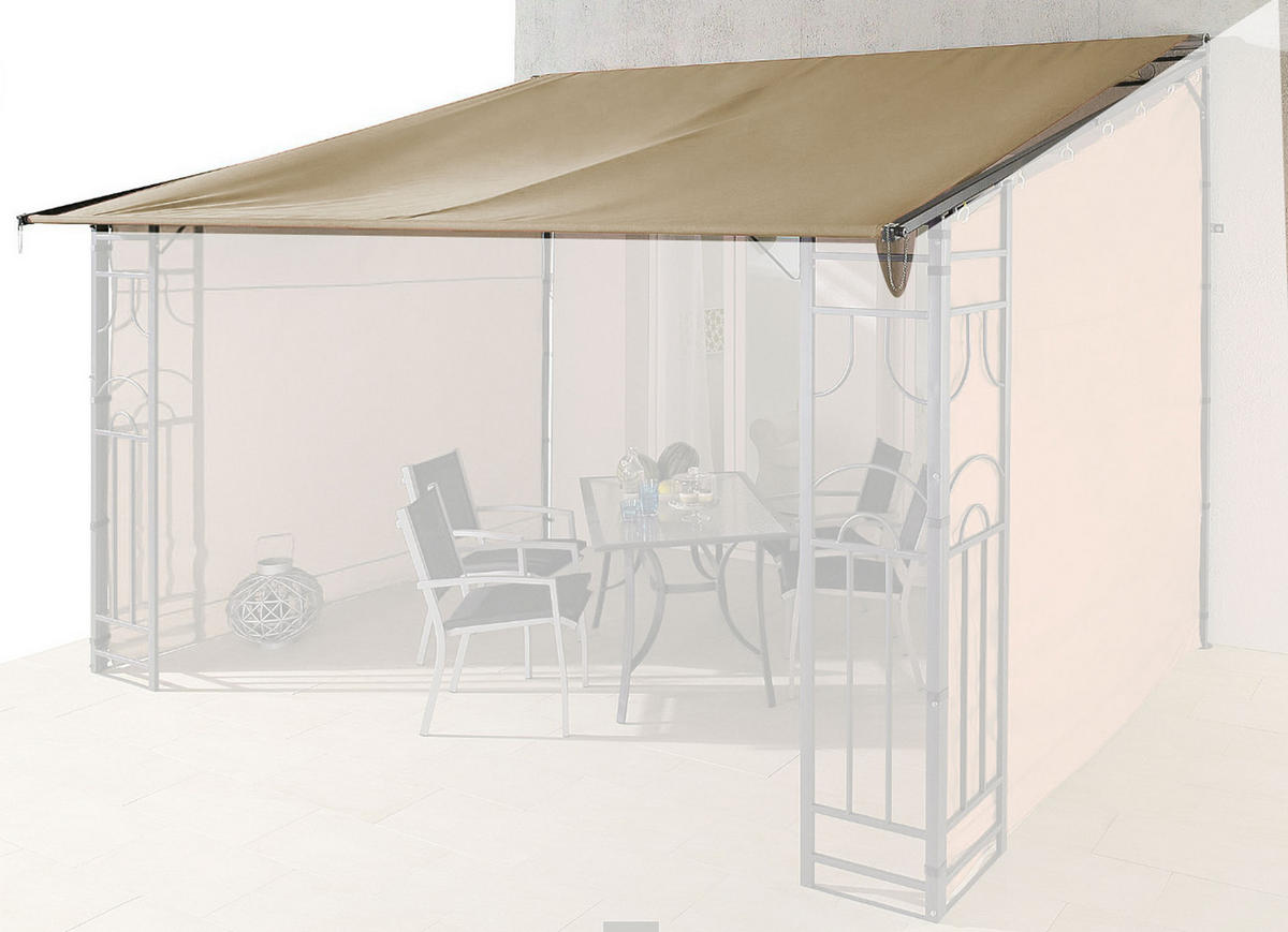 ERSATZDACH Rollpavillon 3x4m Sand - Beige, Textil (391/1/305cm) - QUICK STAR