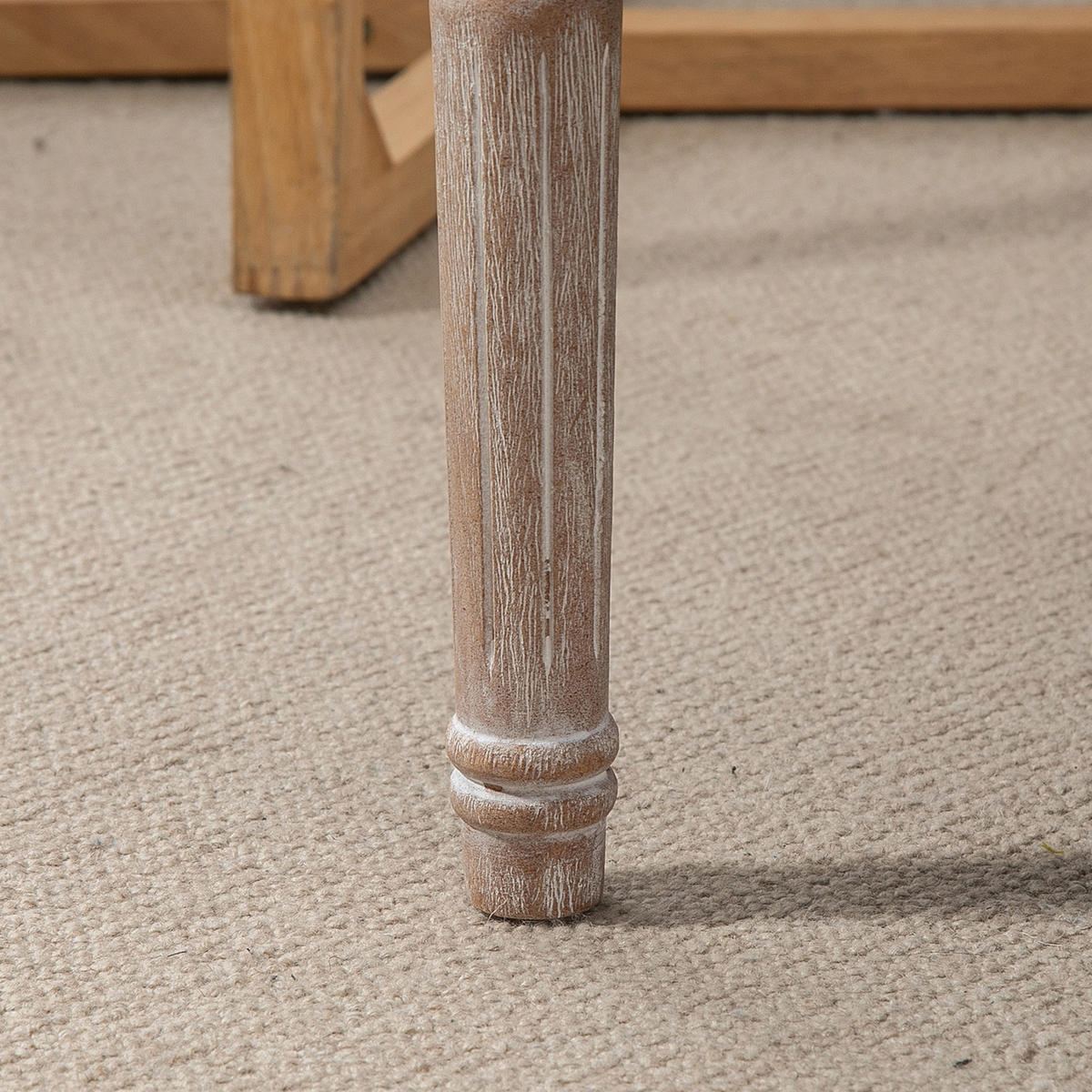 SITTPALL, stoppad bänk med linneimitation, krämvit - Vit, Plast (40/43/80cm) - HOMCOM